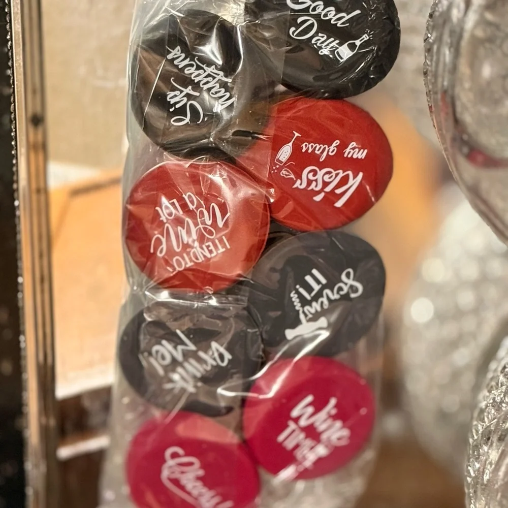 Assorted Black and Red Wine Bottle Covers